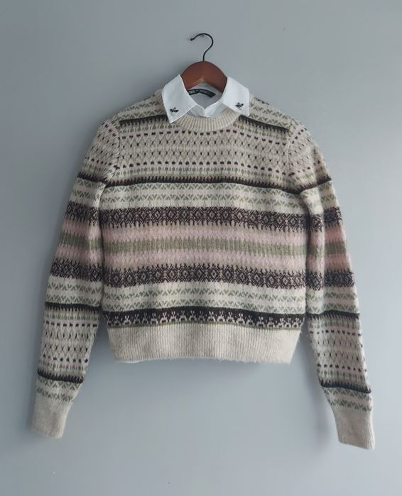 Mango puszysty miękki sweter z wełna