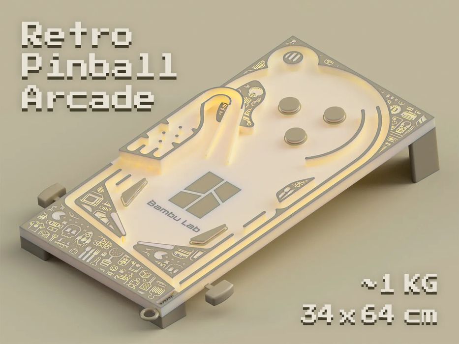 Máquina de Flippers Estilo Arcade Retro