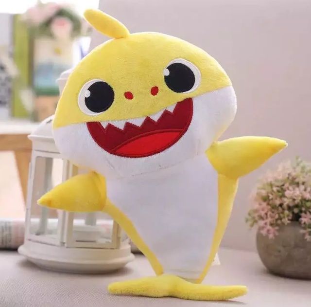 Мягкая игрушка акулёнок беби Шарк baby shark 30 см жёлтый /розовый/гол