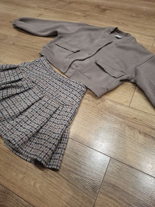 Zestaw bluza i spodnica 134 brąz