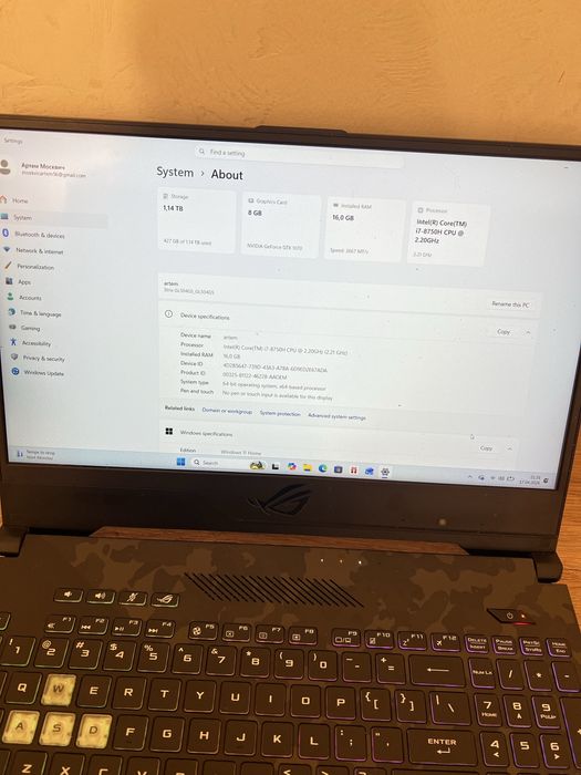 Ноутбук ASUS ROG Zephyrus