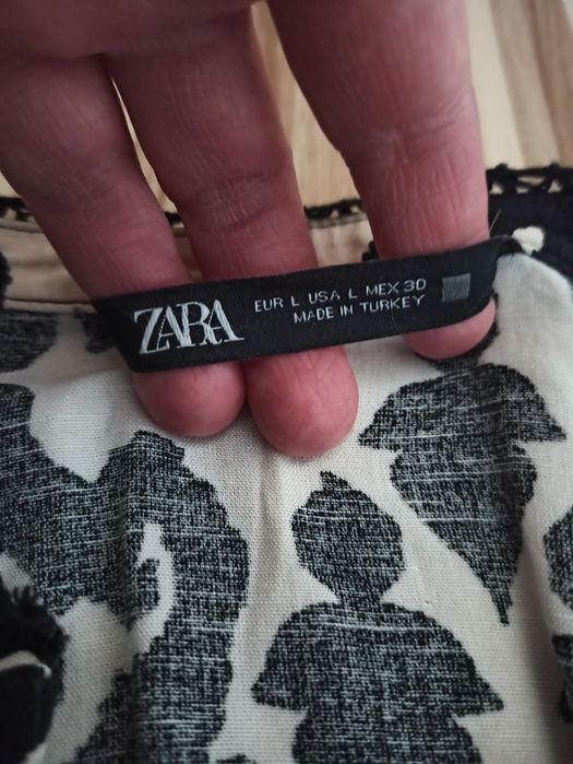 Sukienka Zara, sukienka rozm. L, sukienka mini, sukienka we wzory
