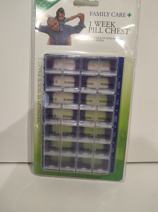 Таблетниця на тиждень, контейнер для таблеток.FAMILY CARE 1 WEAK PILLS
