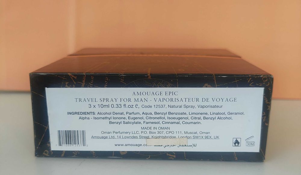 Perfume travel spray Amouage Epic