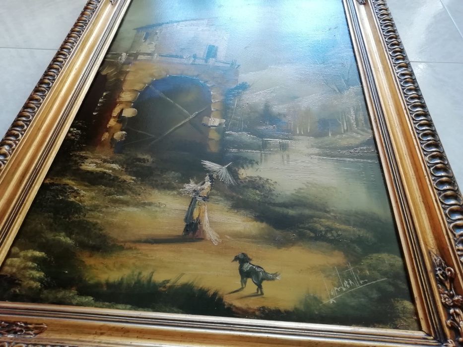 Quadro a Oleo decorativo antigo
