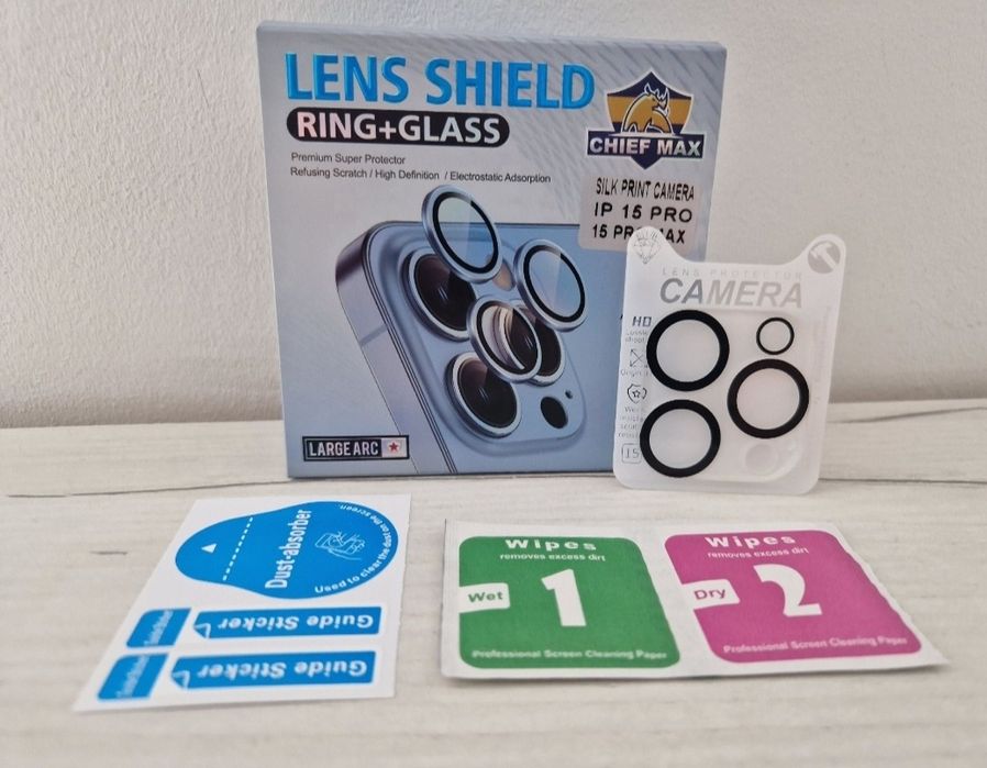 Hartowane szkło HARD SILK PRINT aparat (LENS) Iphone 15 Pro/15 Pro Max