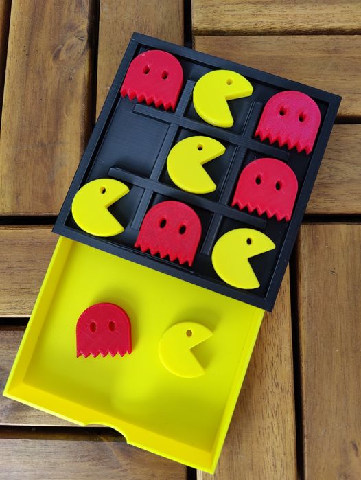 Gra kółko i krzyżyk Pacman Tic Tac Toe 10x10cm podróżna kieszonkowa