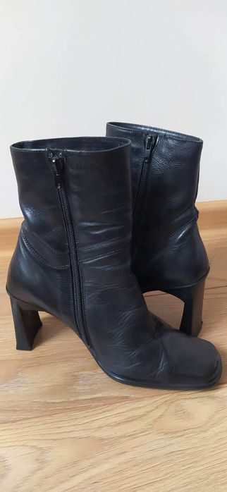 Kozaki zimowe skórzane, r. 38