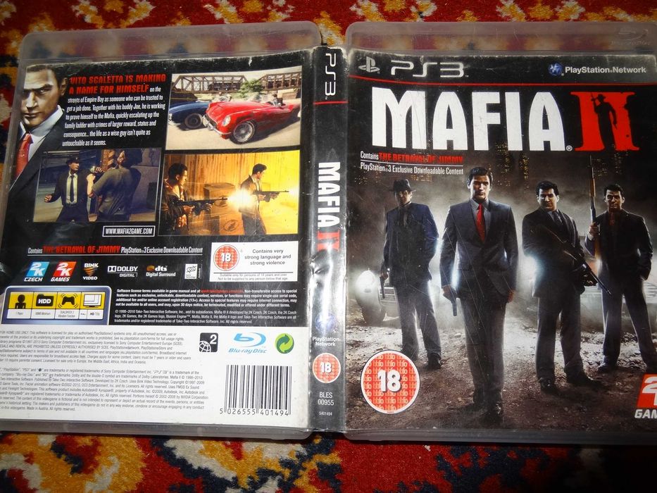 + Mafia 2 + gra na PS3 na konsolę, gry, pudełko, książeczka, Mafia II