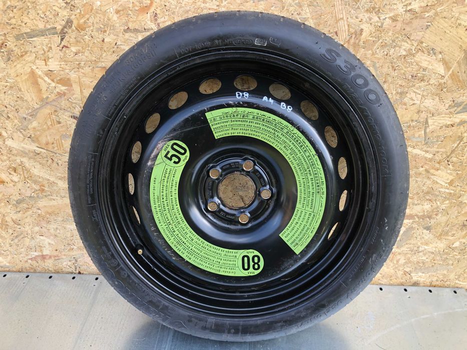 D8. Koło Zapasowe Dojazdowe 125/70 R19 5x112 66,6 MM ET:29 Audi A4 B8 A5 8T Mercedes - Gwarancja Wysyłka