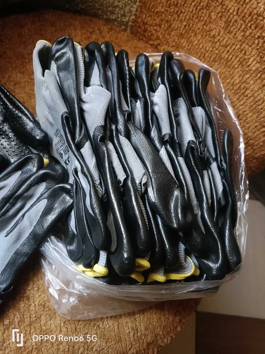 rękawice ogrifox eac gumowe nakrapiane latex r10  100par