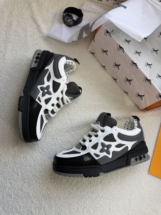Louis Vuitton Skate Sneakers Black White Grey