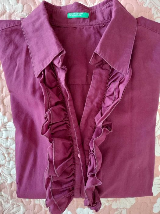 Blusa/Cardigan, United Colors Of Benetton, M/38, rosa