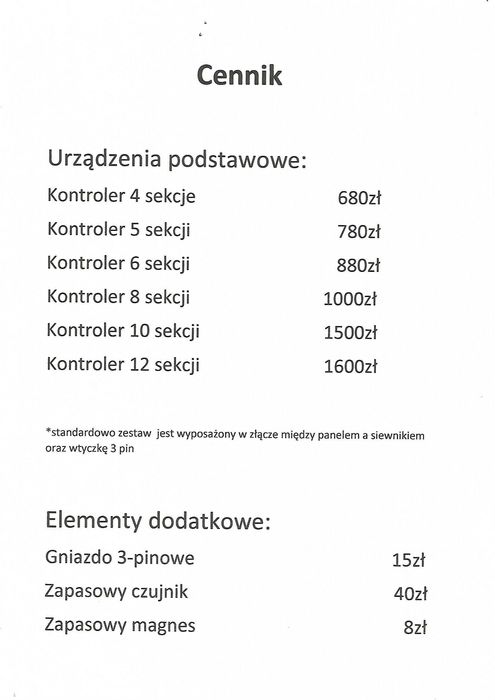 Kontroler sekcji wysiewających siewnik Nodet Hassia Monosem Kuhn Gamma