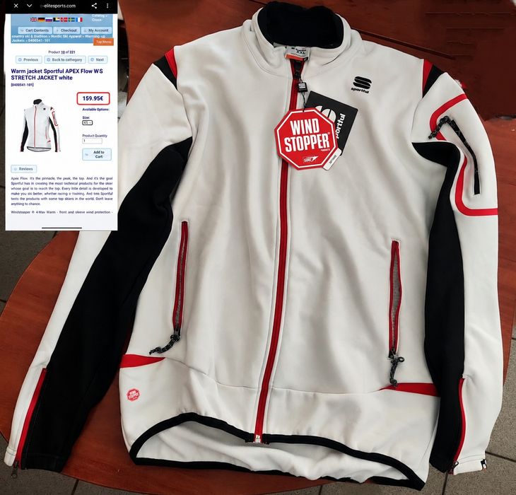 Кофта Sportful APEX Flow WS Stretch Jacket Gore Windstopper (нова з бірками)