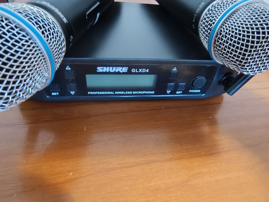 Microfones shure sem fio com receptor