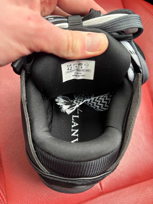 (БЕЗ ПЕРЕДОПЛАТИ)Lanvin Curb Sneaker Black Grey ланвін керб чорно сірі