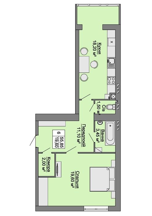 Продається 1 кімнатна квартира