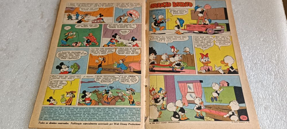 Antiga revista Walt Disney Março de 1966