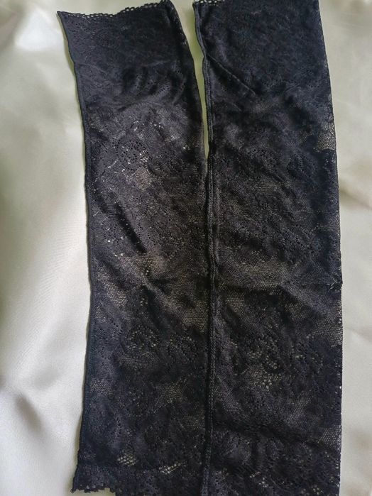 Rękawiczki długie koronkowe- Czarne
