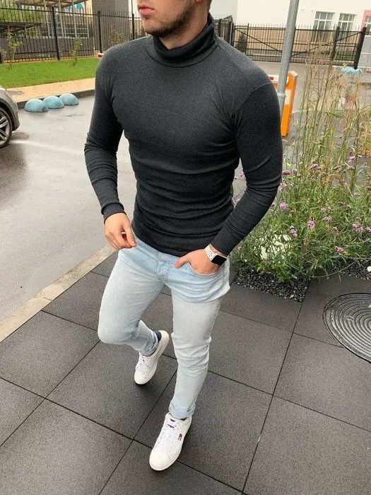 Гольф мужской теплый в цветах с начесом  44,46,48,50,52,54,56,58.