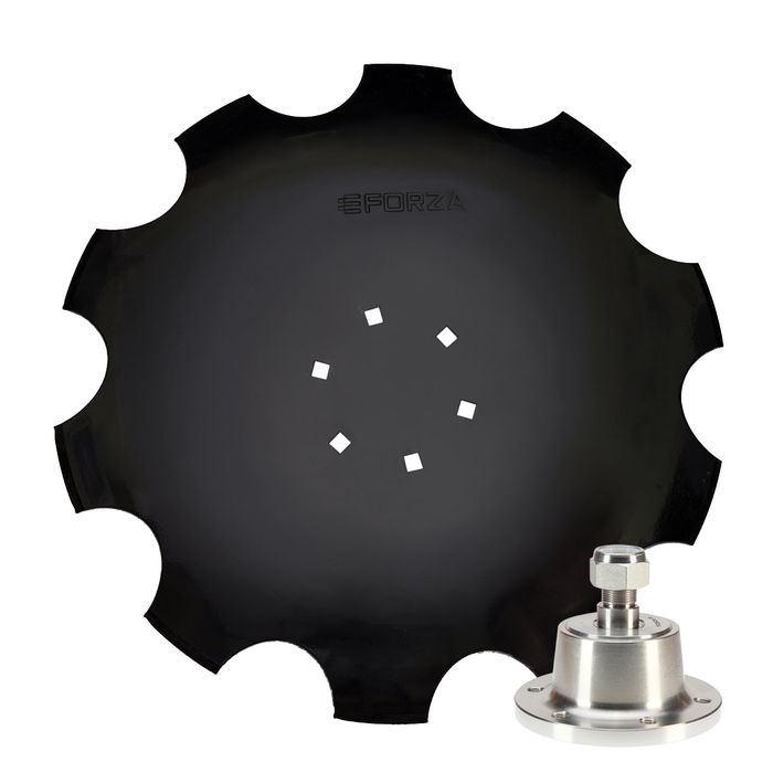 Talerz uzębiony 560 mm x 4 mm, 6 otw, stal spręż + Piasta stal 6 otw