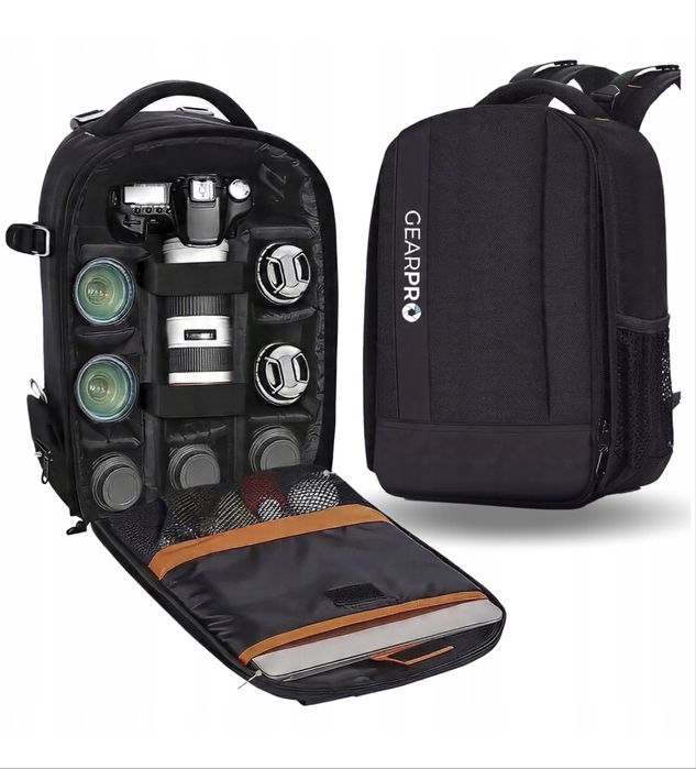Plecak Torba Fotograficzny do Aparatu Kamery Obiektywu Laptop Tabletu GoPro