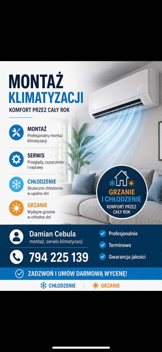 Klimatyzacja  montaż  serwis