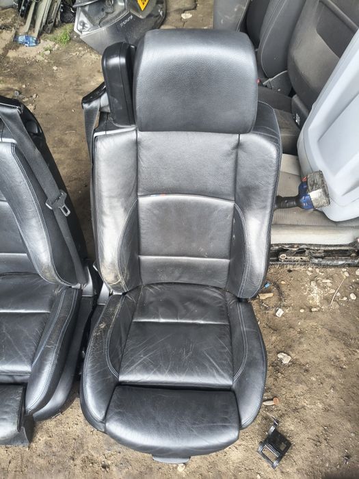 Fotele przód BMW E93 Cabrio Czarna skóra Kompletne Lewy Prawy Wysyłka