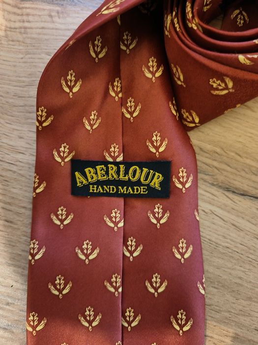 Męski krawat jedwabny Aberlour Hand Made