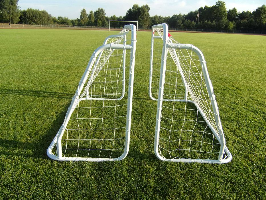 Zestaw dla dzieci 2 bramki piłkarskie z siatką bramka 125cm 2szt