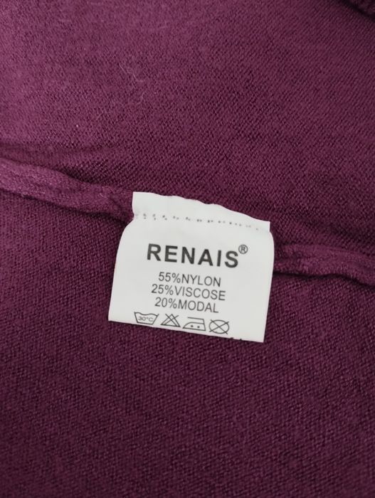 Fioletowo-purpurowy miękki kardigan sweterek na guziki Renais roz. S/M