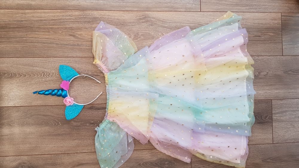 Красивое нарядное платье плаття сукня святкова Эдиноріг Единорог обруч