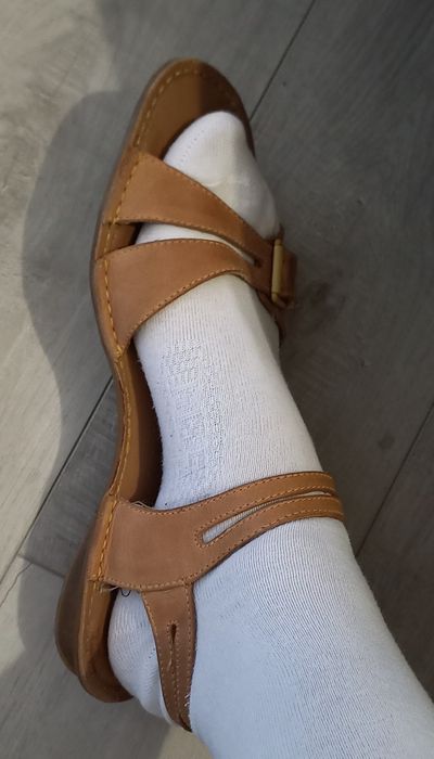 Кожаные женские басаножки