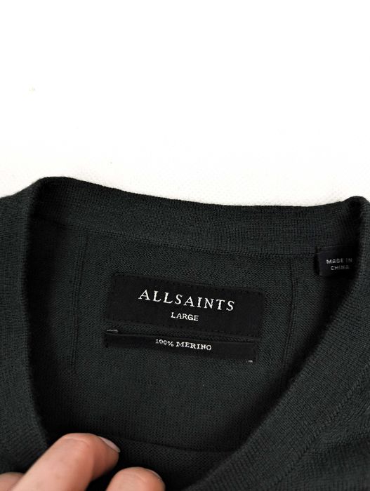 AllSaints Mode Merino Crew sweter 100% wełna merynosa merino L