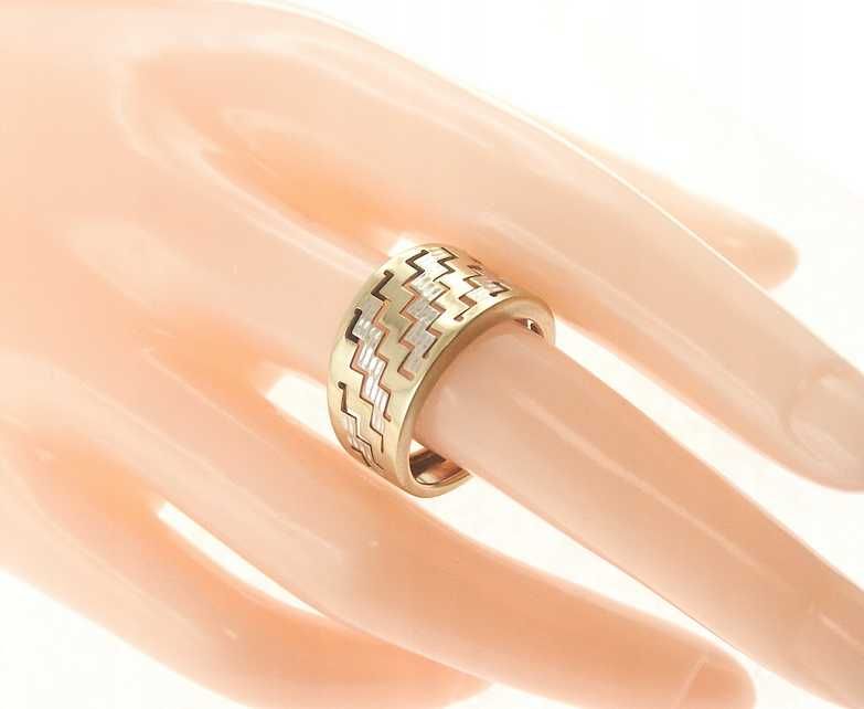 Szeroki złoty PIERŚCIONEK ZŁOTO_ p.333 roz.18