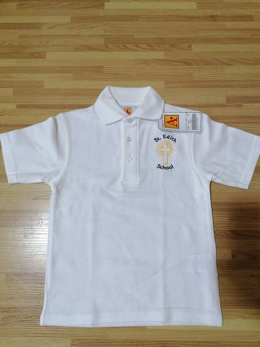 Поло белое, серое