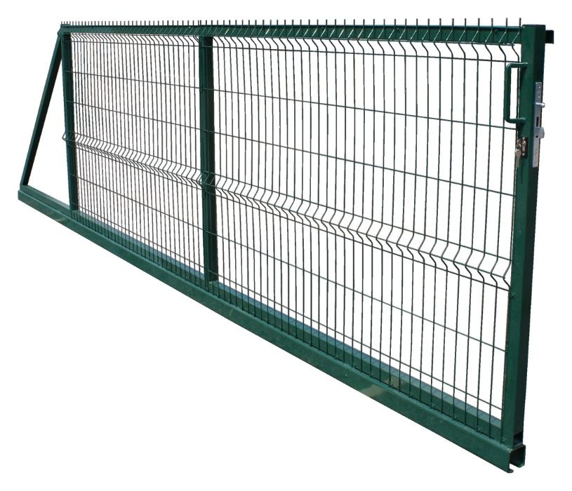 Brama Przesuwna Panelowa 1.5 x 4 m. PRODUCENT paneli ogrodzeniowych.