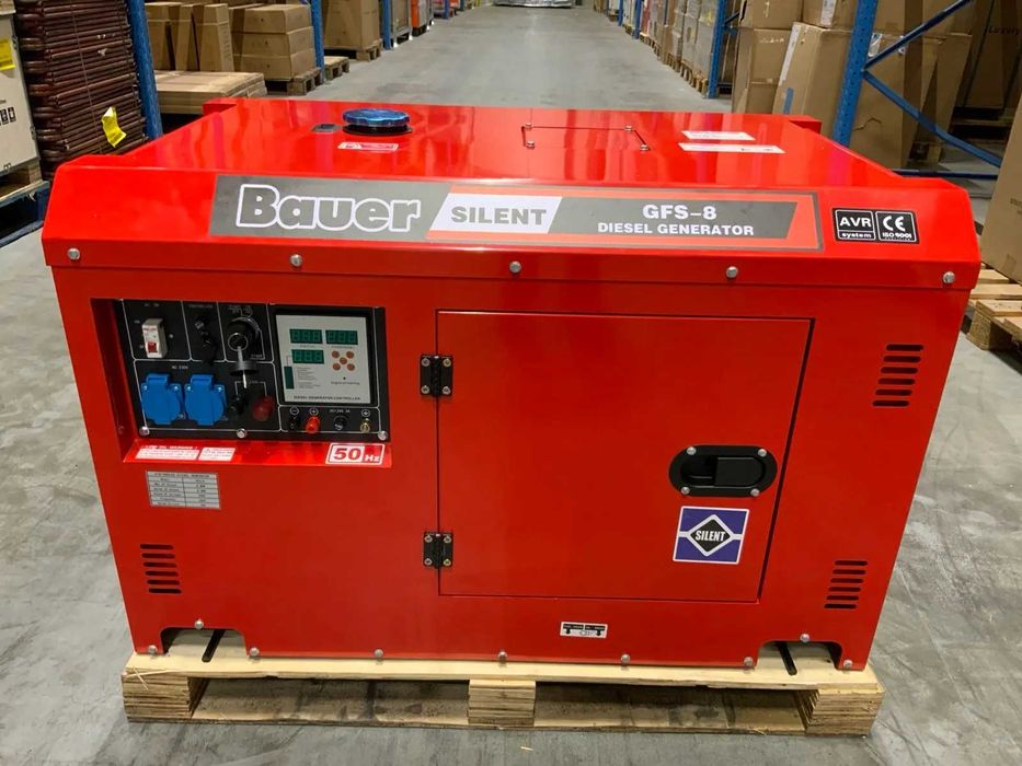Дизельний генератор 11 kVA Bauer 230v 1 ФАЗА!