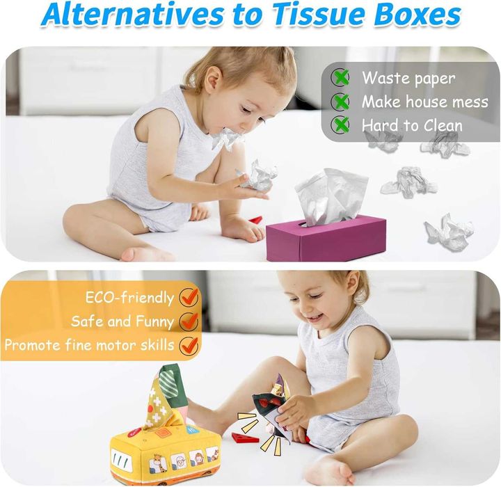 chusteczki dla niemowląt montessori animal bus zabawka