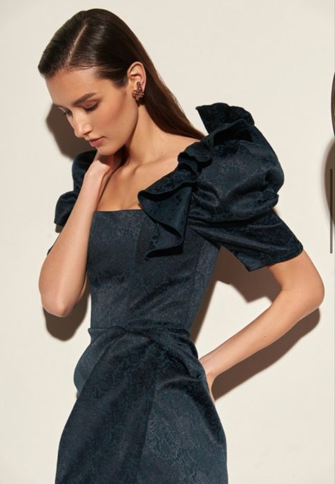 Сукня темно-зелена міні корсетна з розрізом El milas ivina boutique