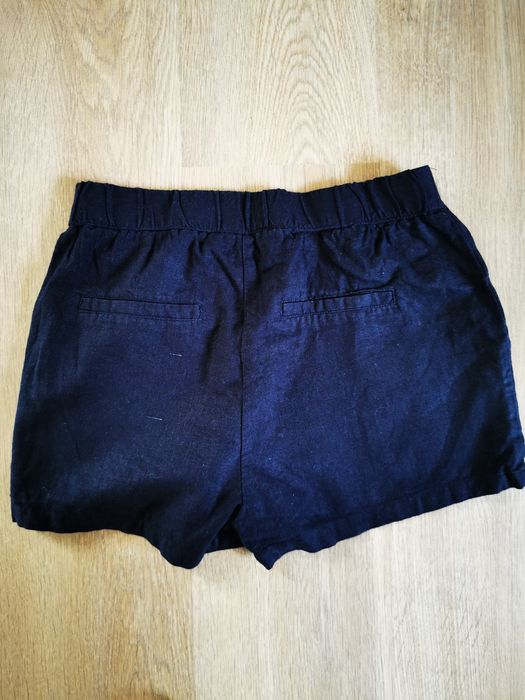 Vero moda spodenki damskie krótkie szorty lniane linen granatowe rozmiar S 36