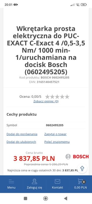 Wkrętarka prosta elektryczna Bosch PUC