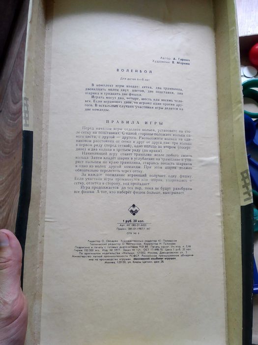Гра часів Волейбол, СРСР, 1987