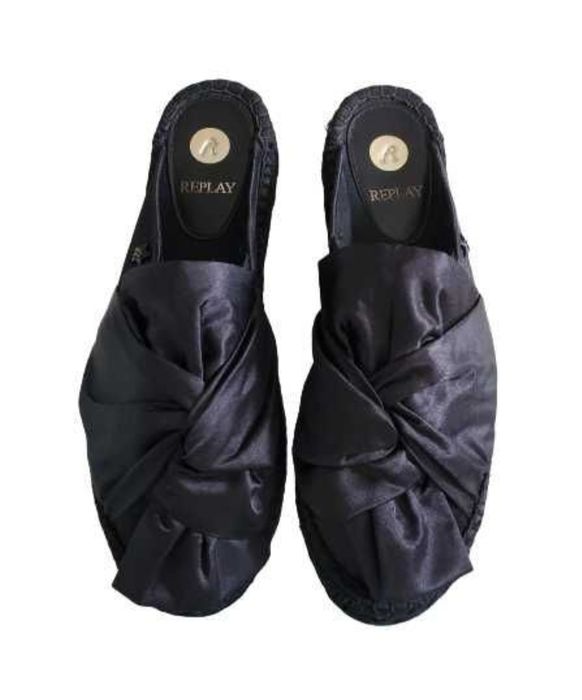 Buty klapki czarne na platformie Replay rozm. 40