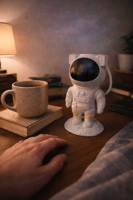 Projektor Gwiazd LED Astronauta Lampka z Pilotem