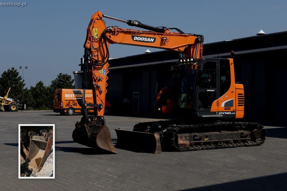 Doosan DX140LCR-5  | 2020r | TYLKO 3630 mth | Triple Boom | 2 łyżki | Pług | Centralne |