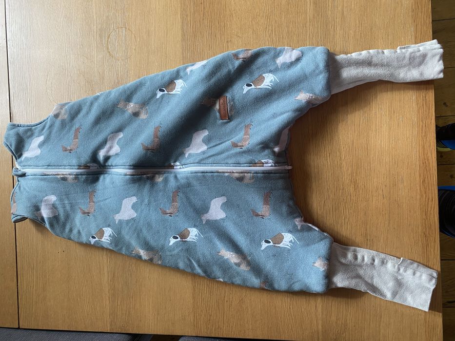 Śpiworek z nogawkami KIELANKOWO - wzór PIESKI - M (98-104/110), 1,5 TOG