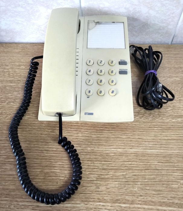 Telefone analógico antigo de 1996 Elotécnico ET2000