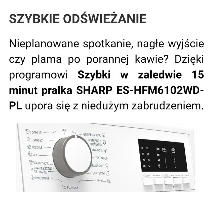 Sprzedam pralkę SHARP stan nowa